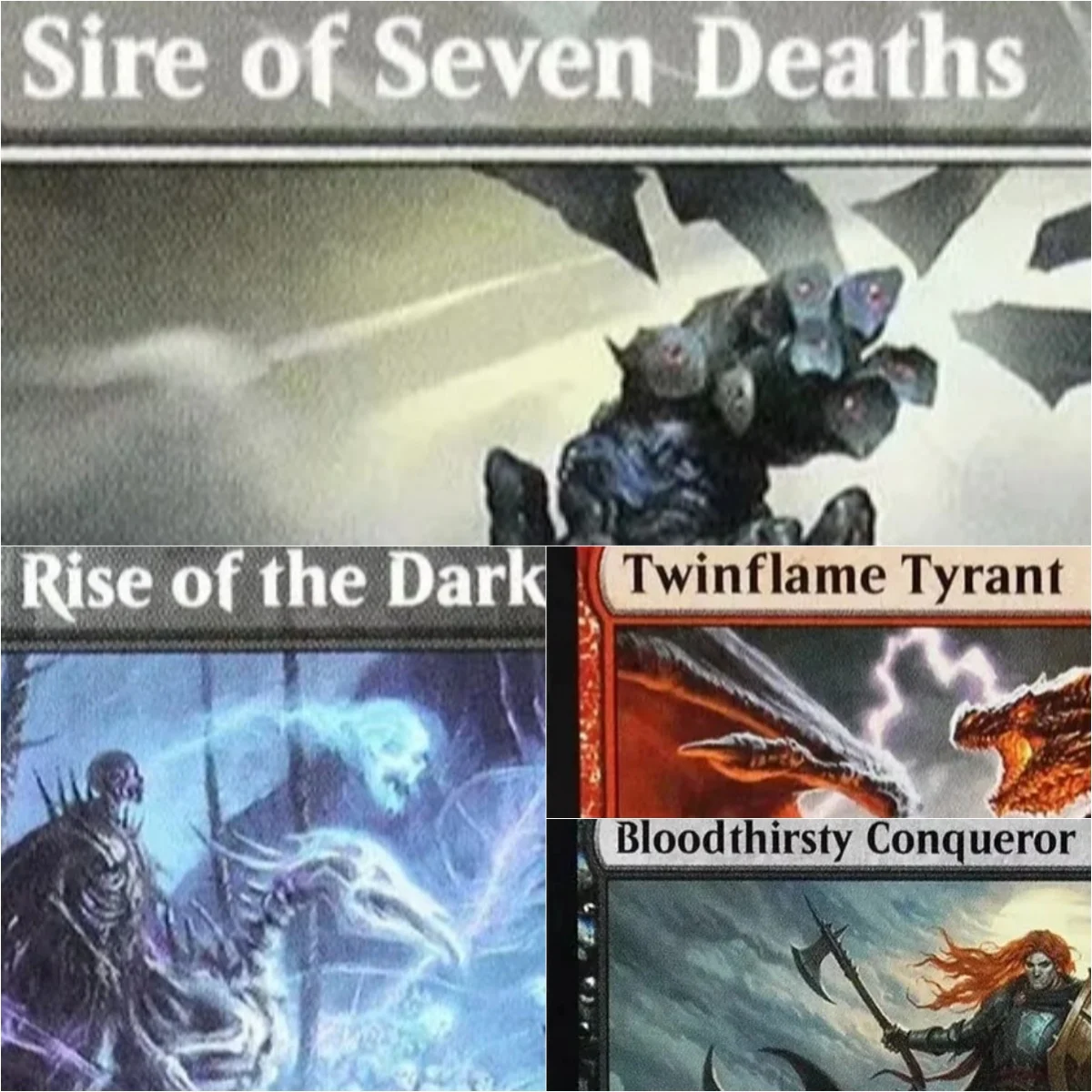 Sire of Seven Deaths/Twinflame Tyrant Magical Proxy Cards Game Quality Proxy Gathering Board Game Trading Cards Proxy