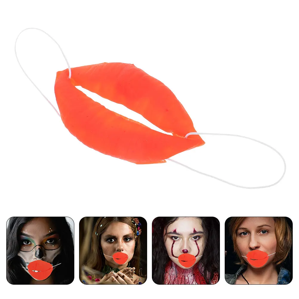 6 Stück lustige Requisiten, Cosplay, Lippendekoration, großer Kunststoff, Wurstmund, Aprilscherz, Anzieh
