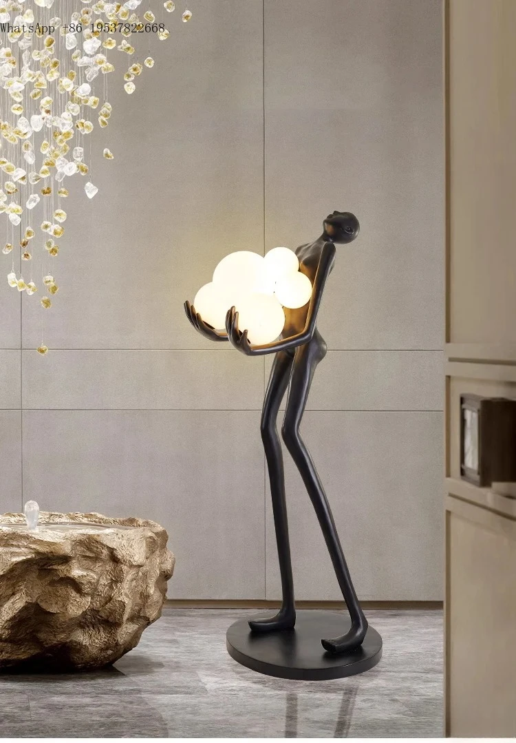 Nordic Minimalist Art Sculpture Humanoid Abstract Designer Led Hotel Living Room Bedroom Modern Floor Lamp