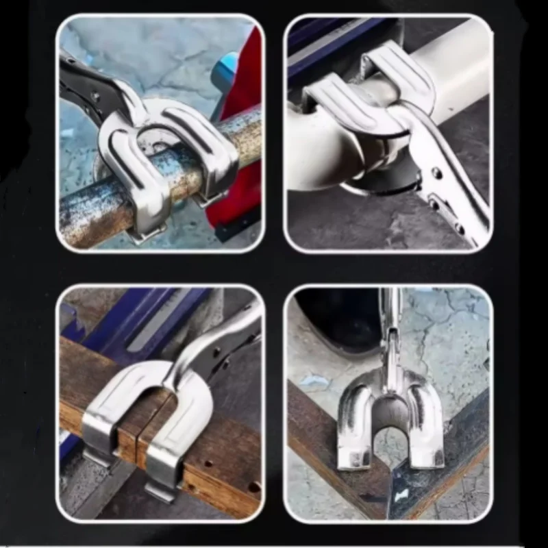 Pinza di bloccaggio per saldatura a forma di U da 9 pollici Pinza per morsetto per saldatura di metalli multifunzionale regolabile Rilascio rapido per una facile rimozione