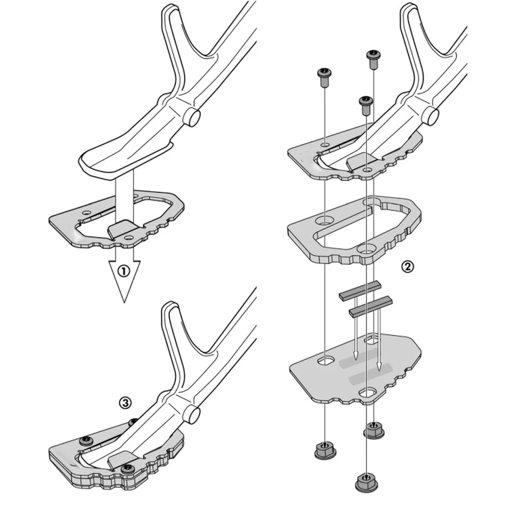 R1300GS For BMW R 1300 GS 2023 2024 Motorcycle Kickstand Side Stand Enlarger Extension Plate R1300 GS