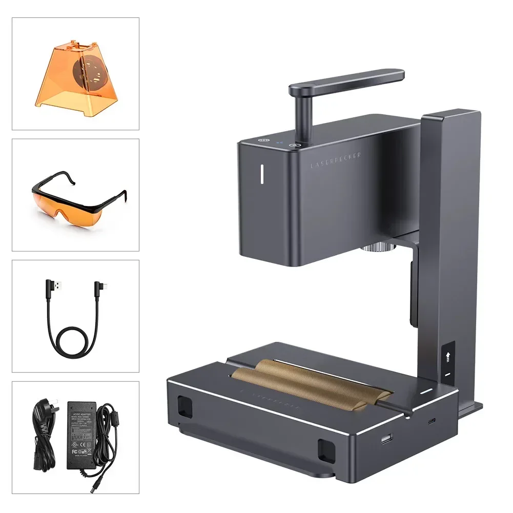 5w  2 Leather Paper  Marking Desktop Small Metal Fiber  Engraving Machine Engraver Printer