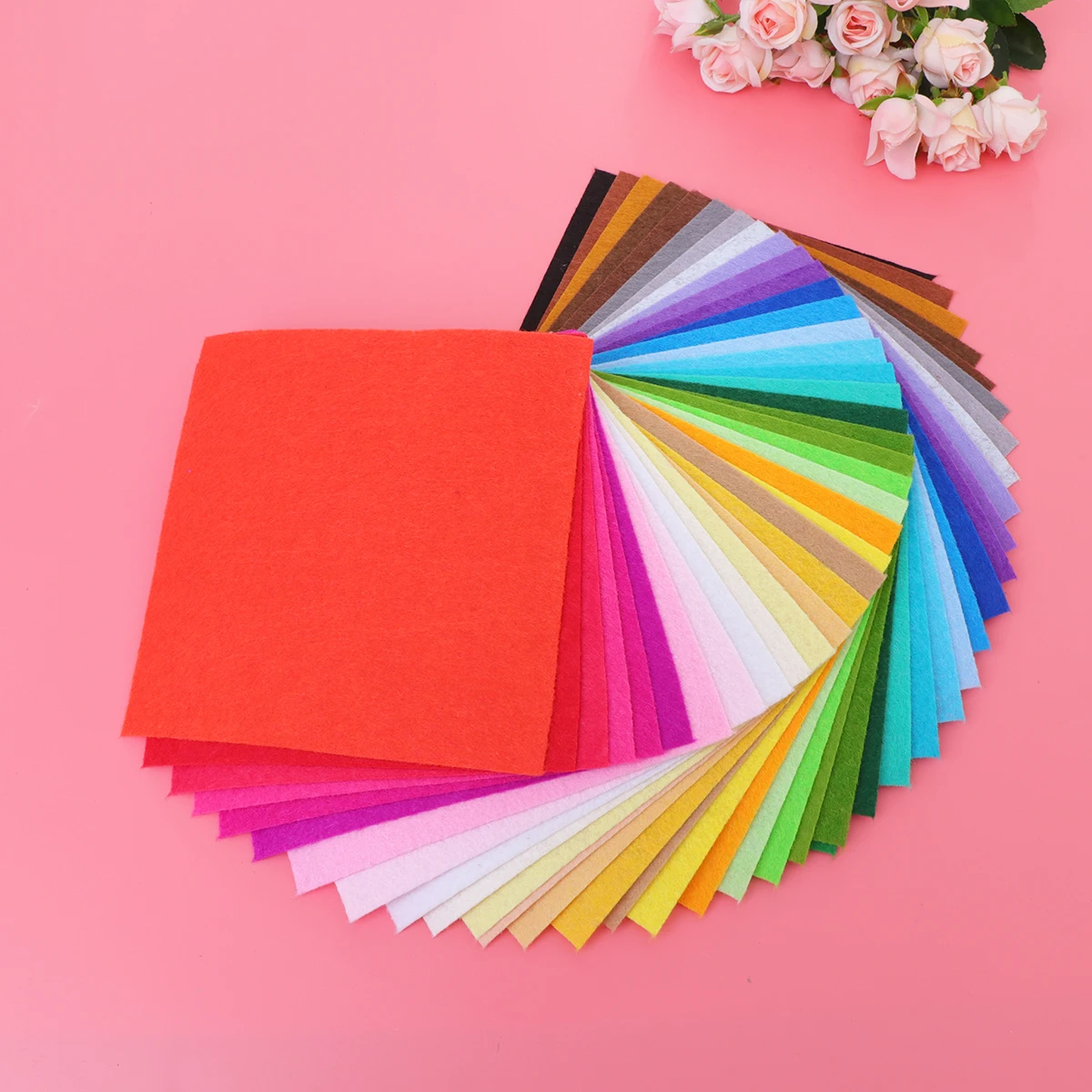 

40Pcs DIY Felt Cloth Non-Woven Polyester Colored Sheets Heavy Duty for Crafts Art Making Bags Clothing