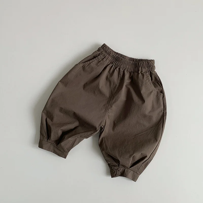 Cotton Thin 2024 Spring Summer New Children Wide Leg Pants Casual Boys Trousers Loose Korean Toddler Wear Kids Clothing For 1-8Y image 5