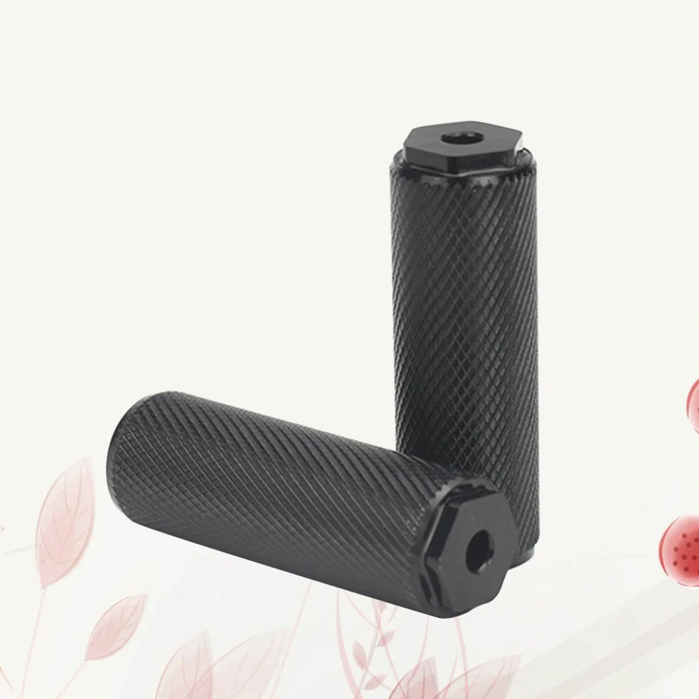 1 زوج سبائك الألومنيوم دراجة الدواسات الأسود 6 مللي متر المسمار قوي اسطوانة طويلة Footpeg ل دراجة هوائية جبلية إصلاح استبدال الملحقات