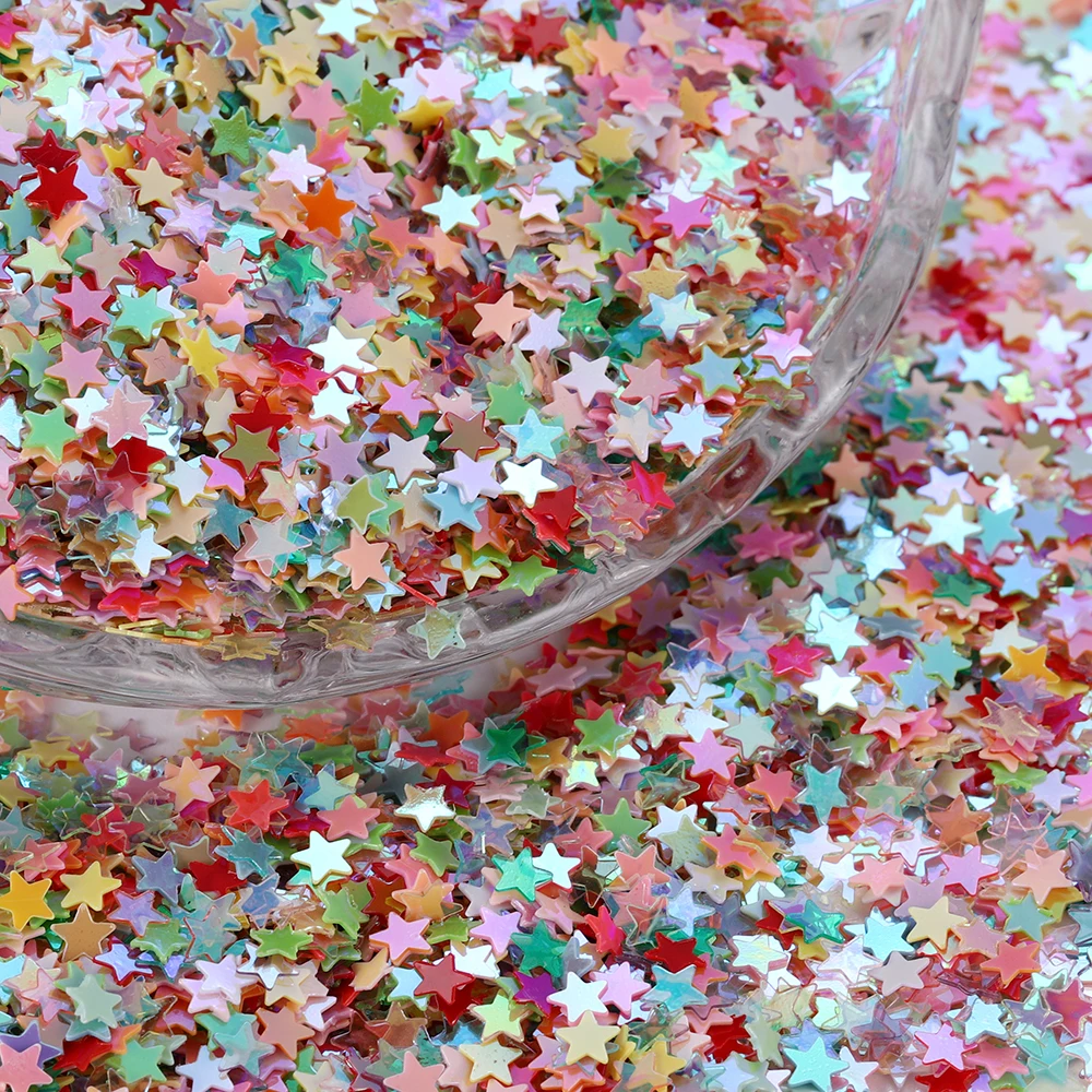 

10g Starry Sequins Shiny Five-pointed Star Glitter For Epoxy Resin Filling UV Silicone Mold Filler DIY Crystal Crafts Handmade