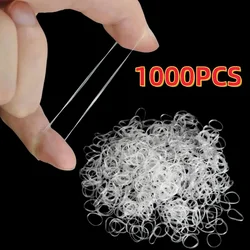 1000Pcs Mini Rubber Band Transparent Hair Elastic Rope School Office Home Accessories Hair Styling Tools Rubber Bands