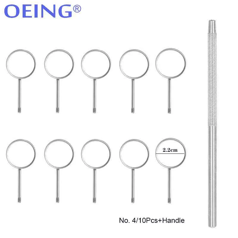 5/10Pcs Dental Mouth Mirror Stainless Steel Odontoscope Mirror Anti Fog Front Surface Oral Teeth Exam Care Dentist Equipment