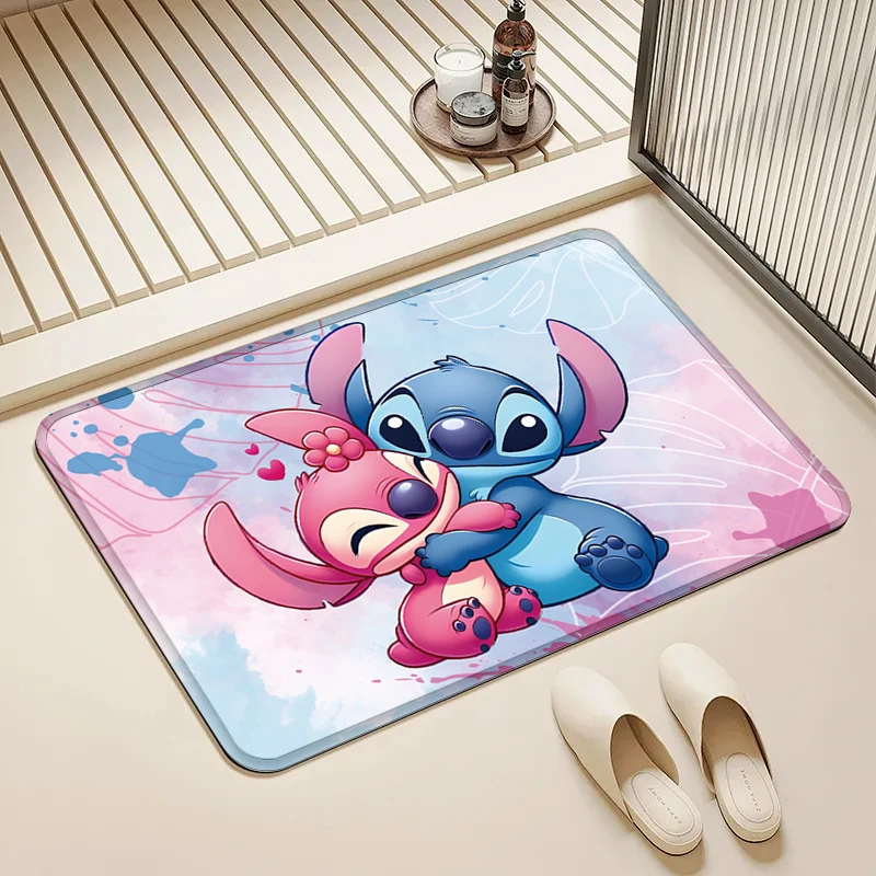 

Disney Lilo & Stitch Hula Dance Pattern Doormat Non-slip Entrance Mat Home Decor Floor Rug for Living Room Bathroom