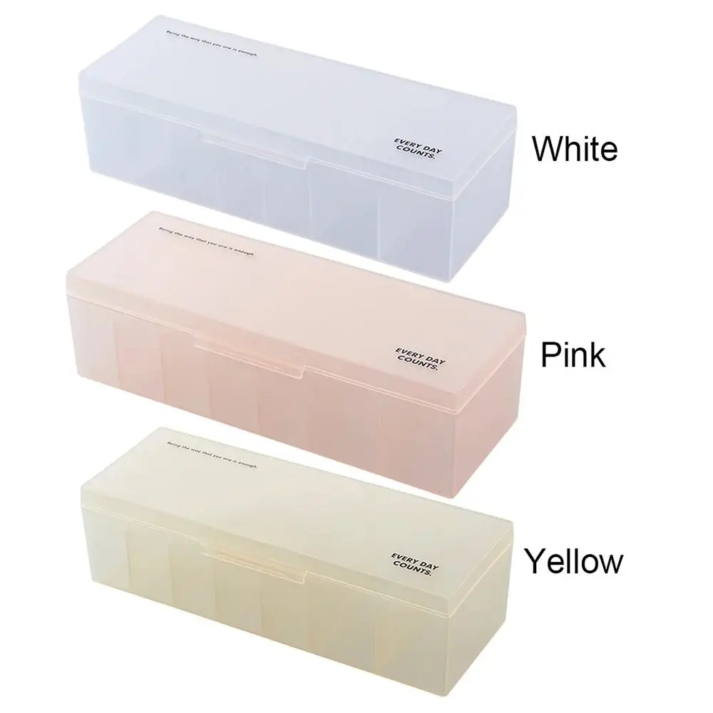 1Pcs 7 Grids Data Cable Storage Box Wire Storage Box Container Case for Desktop Stationery Makeup Organizer Key Jewelry Box