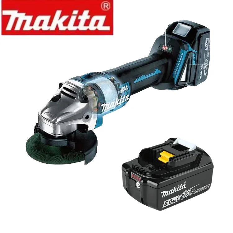 

100% Makita DGA404 100-125mm Brushless Electric Angle Grinder 6 Speed Cordless Polisher Multifunction Machine Power Tools