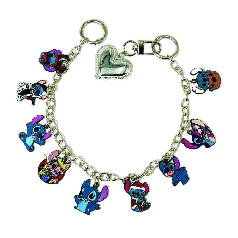 

Disney Stitch Bag Chain Pendant Cartoon Fashion Double Button Zinc Alloy Party Accessories Pants Dressing Creative Design Gift