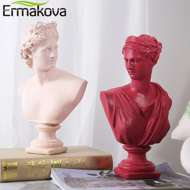 ERMAKOVA 32cm Nordic Creative David Anna Statue Male God Ornaments Simple Statuettes Modern Art Home Decoration Accessories