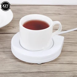 220V Electric Powered Cup Warmer Heater Pad Coffee Milk Mug Pad Portable Unique White Warming Pad US Plug