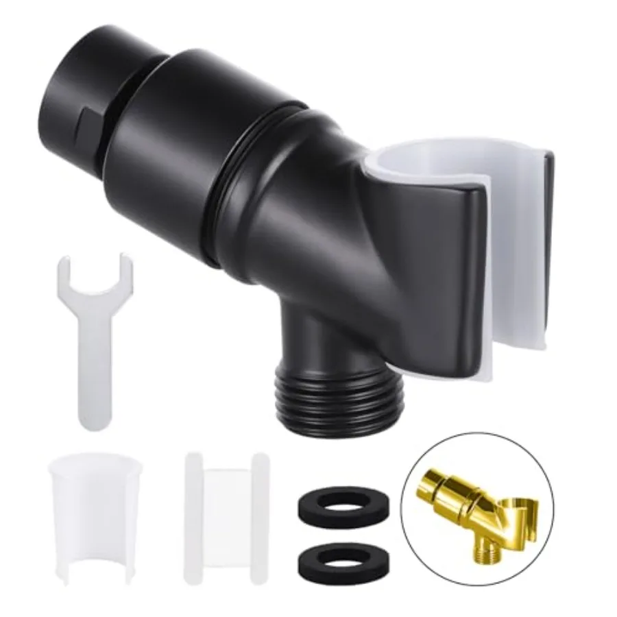 

All-Metal Handheld Shower Head Holder, Hand Held Shower Wand Holder, Adjustable Shower Head Mount with Solid Brass Pivot Ball,