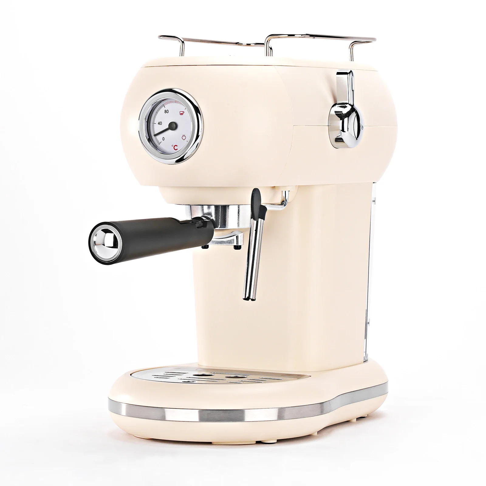 Machine à expresso semi-automatique Mcilpoog 19Bar avec cuiseur vapeur puissant, cafetière expresso compacte pour cappuccino ou latte.