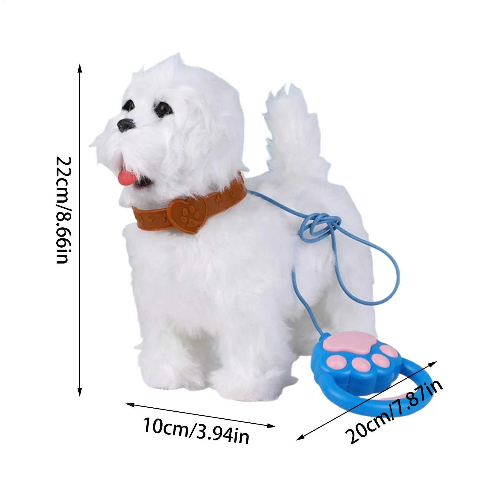 Nowa Elektryczna Realistyczna Pluszowa Symulacja Inteligentnego Psa Zabawka dla Dzieci Może Chodzić i Sszeć Elektryczny Pluszowy Robot Zwierzę Domowe Psy dla Chłopców i Dziewczynek