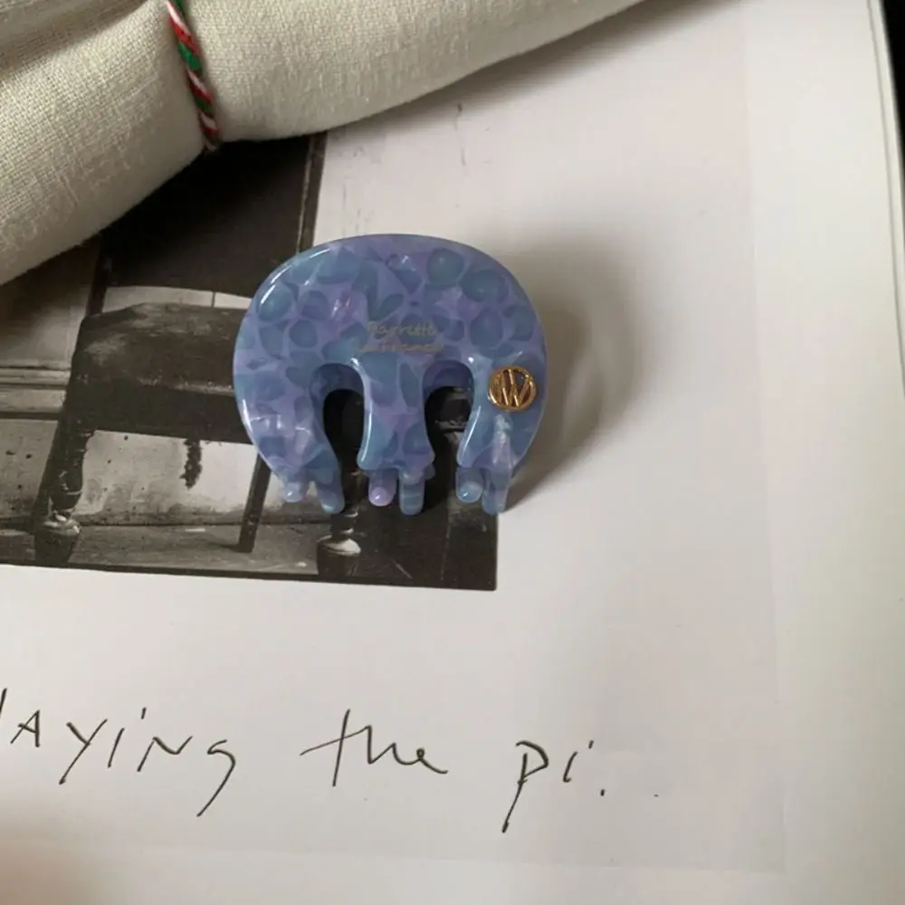 

Модная уксусная кислота, ацетатная заколка для волос, головной убор, заколка для волос с буквами, яркие цвета, милая заколка для волос, женская