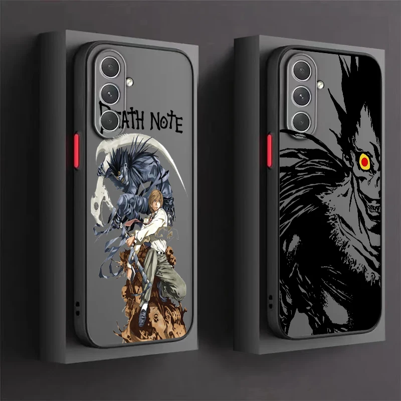 

D-DEATH NOTE Cool Fashion Frosted Translucent For Samsung A53 A52 A33 A32 A51 A71 A21S A13 A73 A50 A22 A12 5G Back Phone Case