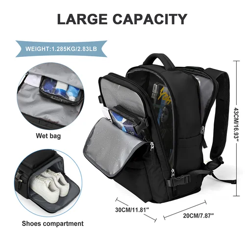 Imagen 2 del producto Mochila para mujer, cabina de viaje, avión, Wizzair, 40x30x20, mochila de viaje, cabina, equipaje de mano, mochila para hombre, mochila para portátil