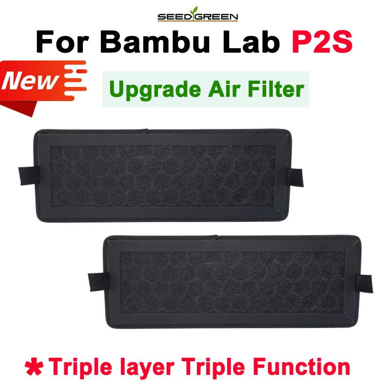 

Обновление для Bambu Lab P2S, фильтр HEPA 13, комбинированный воздушный фильтр с активированным углем Bambulab P2S, аксессуары, замена OEM Druckplatte