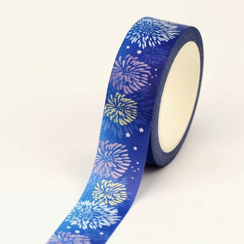 

NEW 1PC 10M Decorative Blue Celebrating Spring Washi Tape DIY Adhesive Sticker Masking Tape Stationery Scrapbooking Supplies