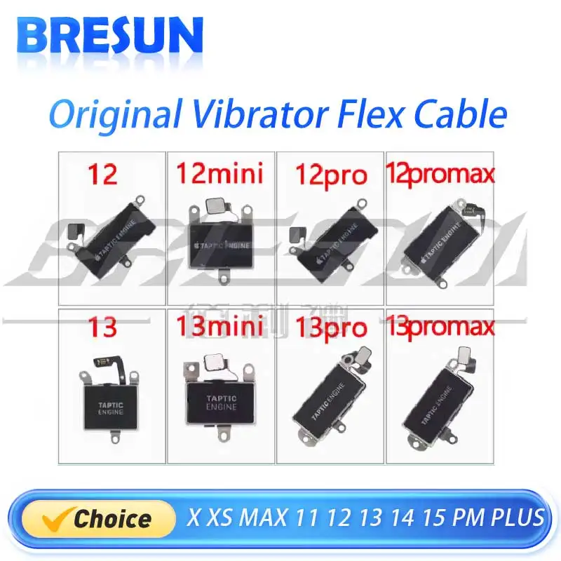 Vibration Motor cell phone Vibration For iPhone 15 14 13 12 11 Pro Max, X, XS, XR, XSM, Silent Motor Module, Flex Cable Repair