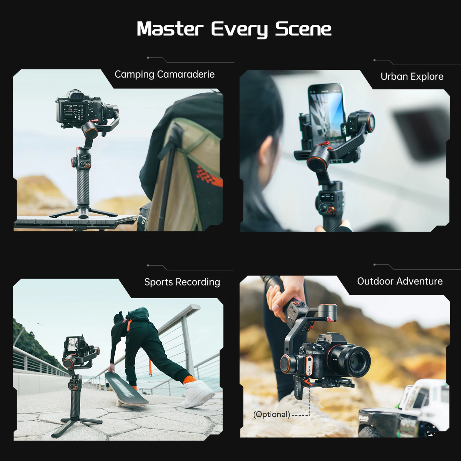 مثبت كاميرا ثلاثي المحاور من هوهيم-isteady mt2 ، مثبت انحراف للهواتف الذكية ، حامل ثلاثي القوائم ، كاميرا dslr ، كاميرا عديمة المرآة ، كانون/سوني/نيكون