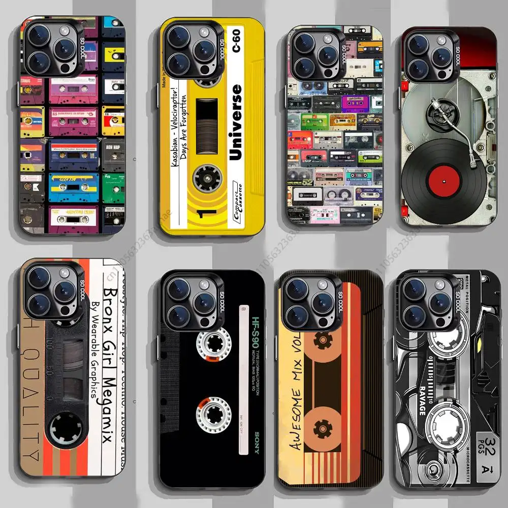 

Retro Magnetic Radio Tape Cassette Phone Case For iPhone 17,16,15,14,13,12,11,Pro,Max,Plus,Mini,X,XS,XR,8,S,SE Soft Black Case