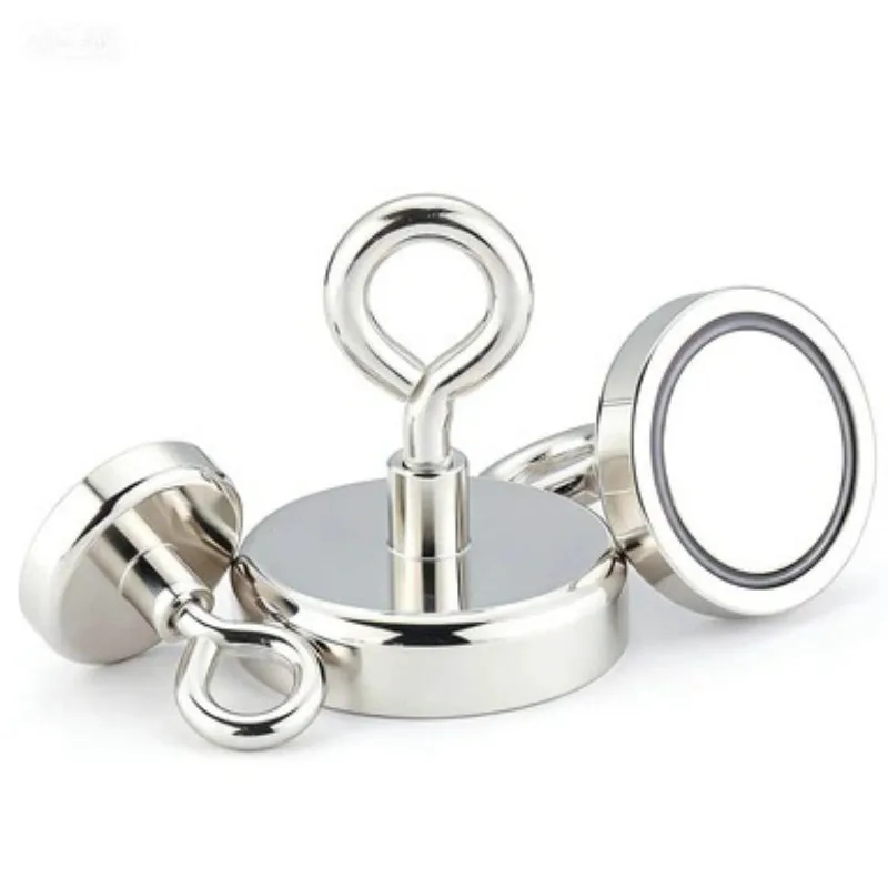 Eyebolt Magnetic Hooks Suction Cup Multi-Purpose Metal Magnet Hooks for Hanging Towel Keychain Office Kitchen Fridge Holder