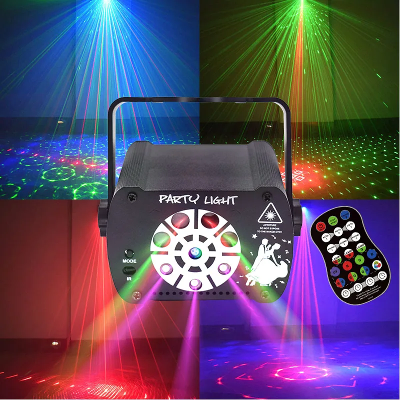 

8-hole 3-in-1 UV Disco Lamp for DJ Party Family Gathering Club Karaoke Portable Indoor Camping Carnival Light Show