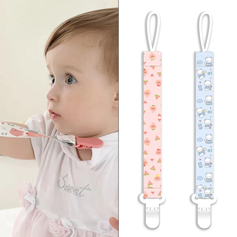 Baby Fabric Attache Teats Pacifier Clip Dummy Chain Nipple Holder Fasteners Strap Leashes for Newborn Babies Pacifier Accessory