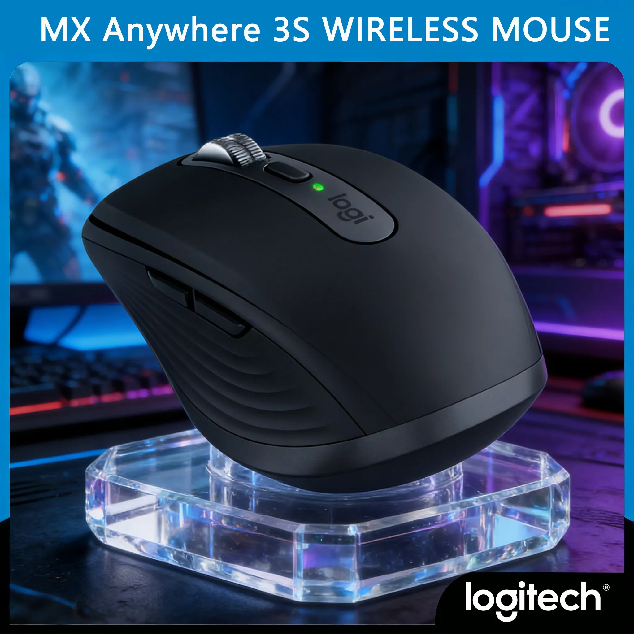 

Logitech MX Anywhere 3S Dual Mode Mouse Bluetooth USB Glass Surface Tracking 8000DPI