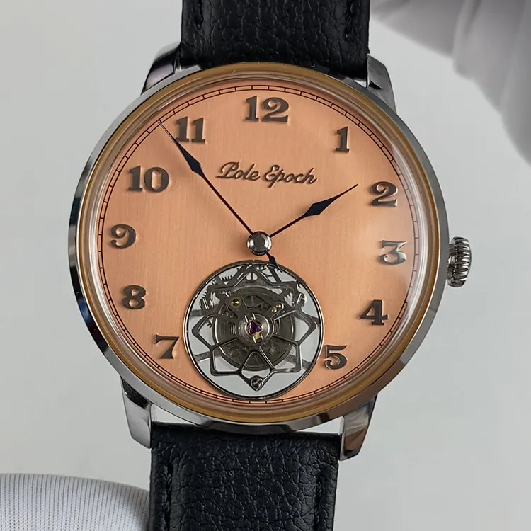 Jichen POLE EPOCH 001 Series CAL.0012 Jichen Flying Tourbillon Mechanical Watch Sakura