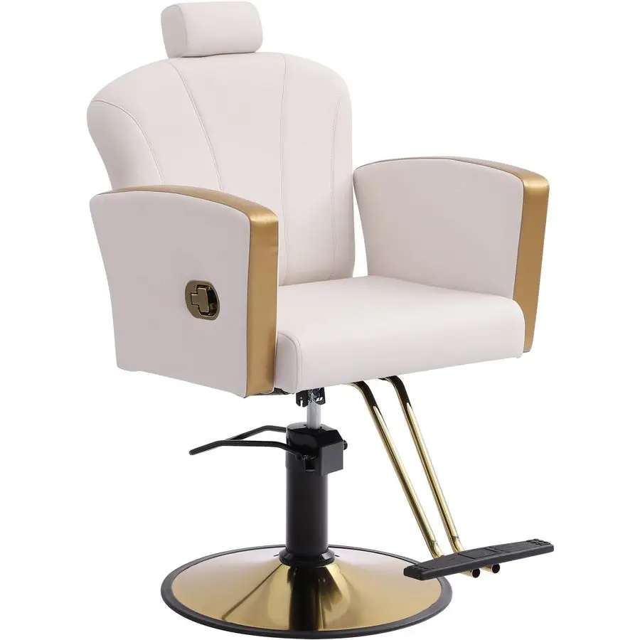 Silla de salón ajustable para Hair Sylist, sillas reclinables para peluquería, silla de peluquero hidráulica, juego de sillas de champú giratorias de 360 grados