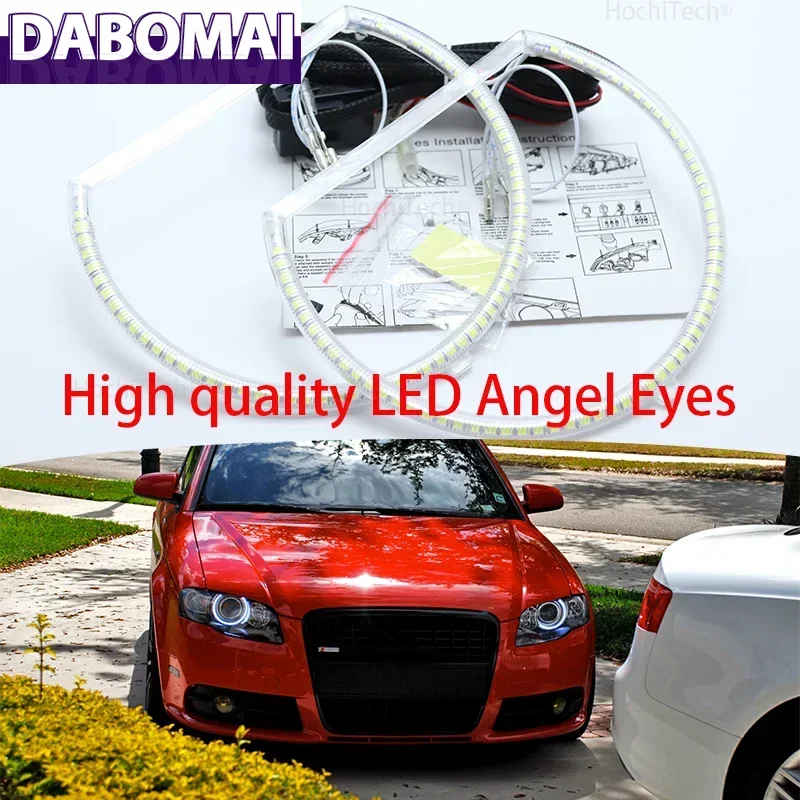 

Дневные ходовые огни DRL для Audi A4 S4 RS4 2005 2006 2007 2008 2009 Супер яркий белый цвет 3528 SMD Led Angel Eyes Kit