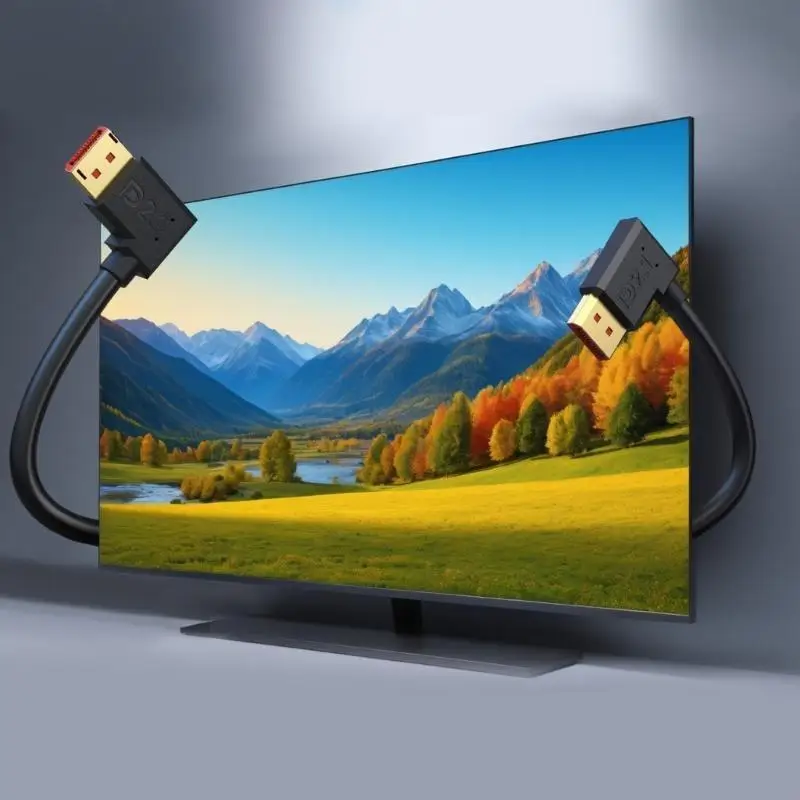2025 New 16K DisplayPort 2.1 يدعم الكبل عرض النطاق الترددي العالي قدره 52 جيجابت في الثانية 16 كيلو بايت@30 هرتز و 8K@240Hz