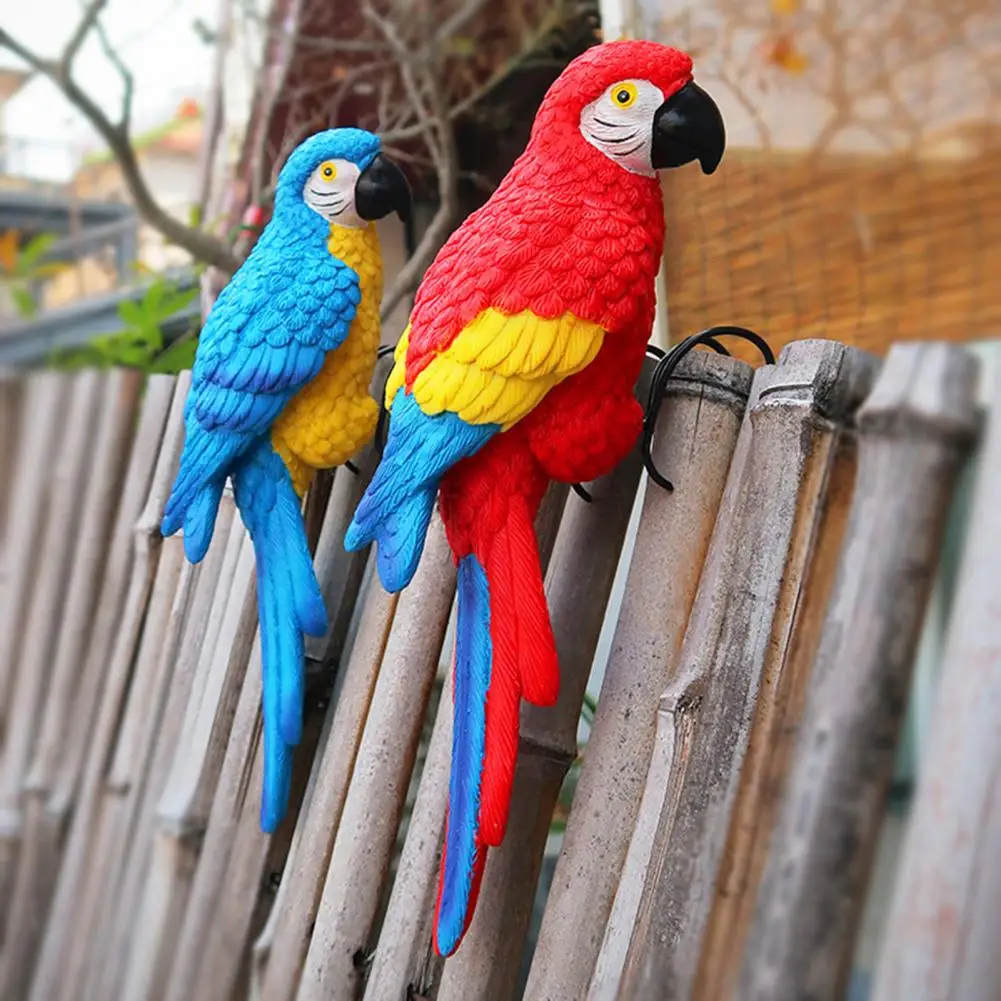 Childlike Bird Figurine Resin Bird Figurine Garden Statue with Claws Parrot Flowerpot Decor Simulation for Bonsai for Garden