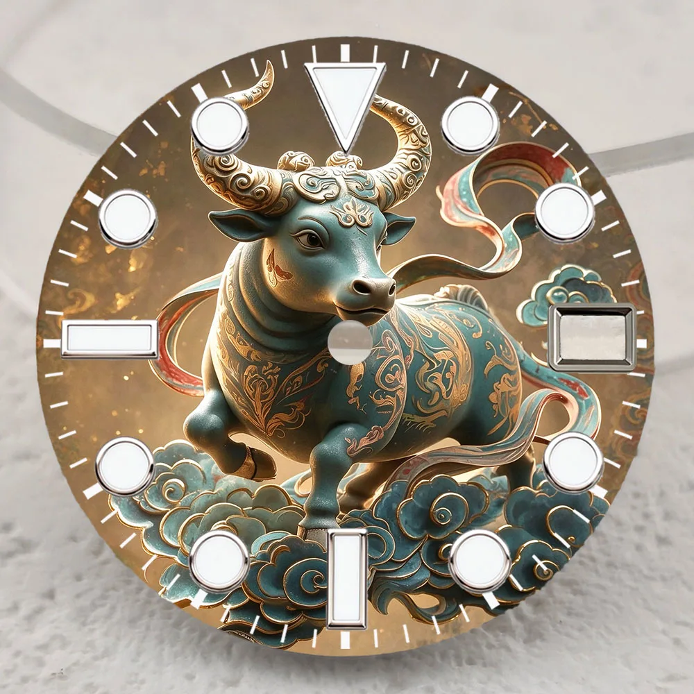 NH35 Dial 28.5mm Dial 3D Print Creative Color Series DialHigh-Quality Watch Dial Suitable For NH35/NH36 Movement Watch Accessory
