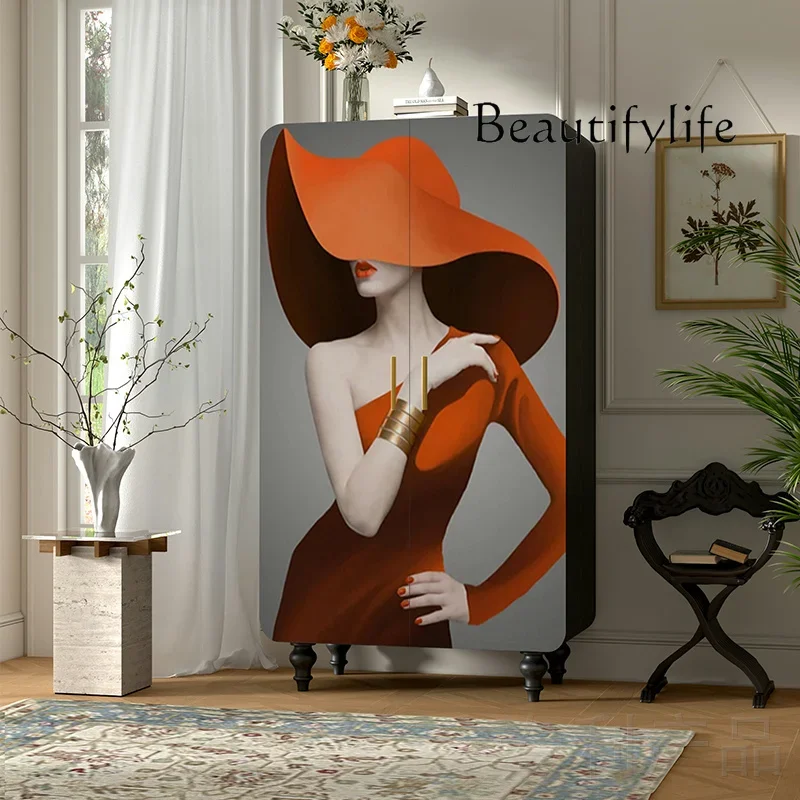 X36 Modern Light Luxury Solid Wood Wardrobe Bedroom Cloakroom Wardrobe Storage Locker Free Installation Living Room Cabinet