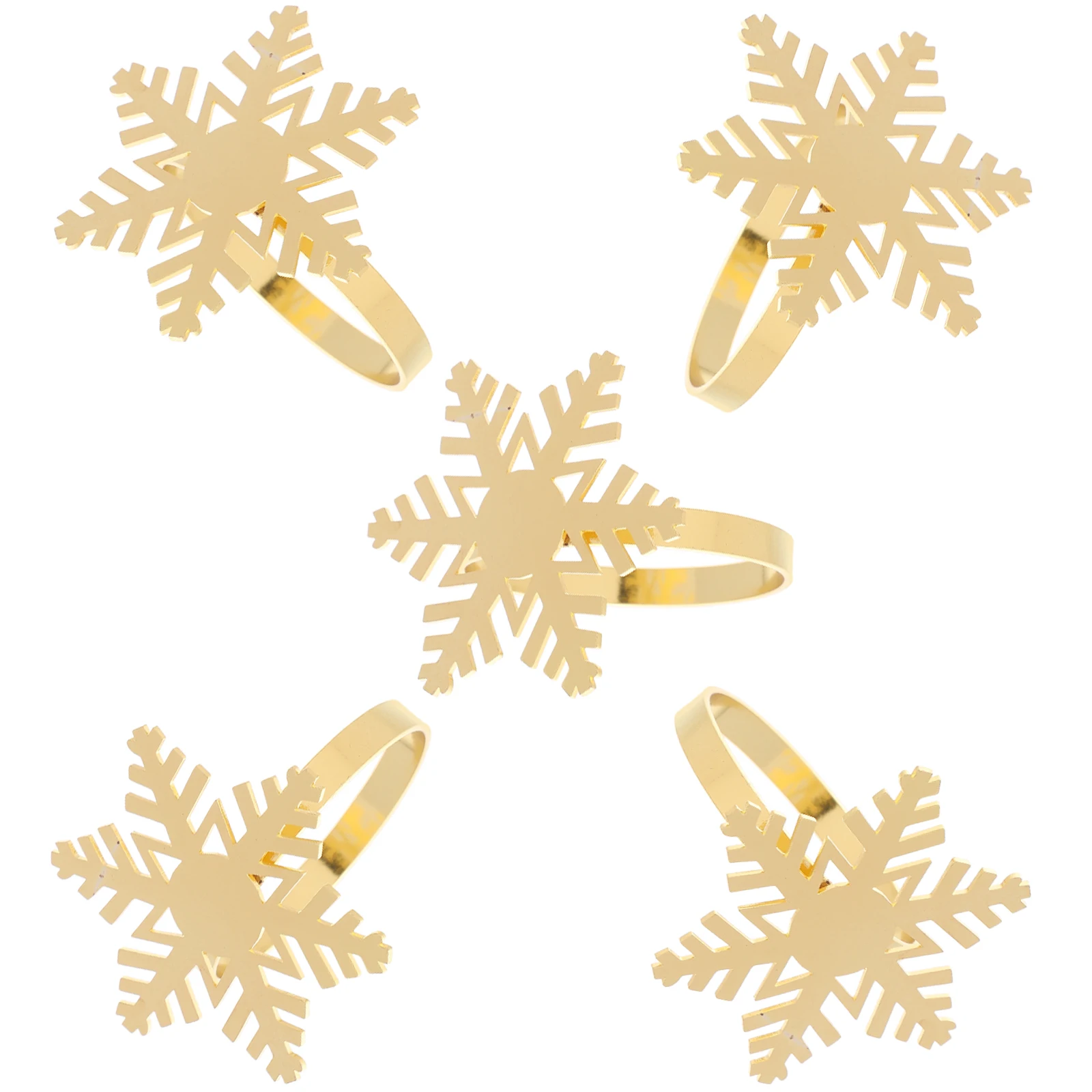 

5Pcs Christmas Tree Napkin Ring Set Metal Xmas Napkin Holder Party Table Decoration Wedding Xmas Serviette Buckle