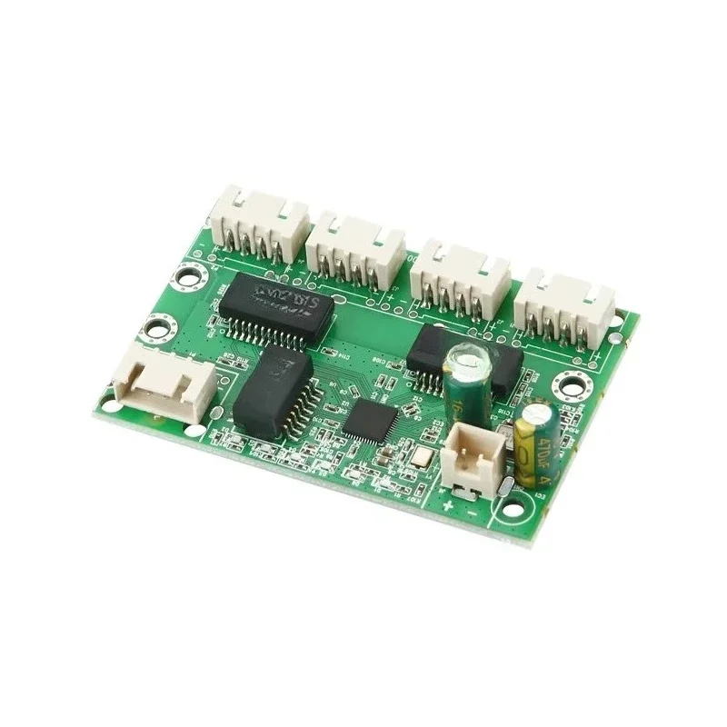 Mini 5-port network switching board XH2.54 row seat interface Ethernet 100Mbps transmission robot communication