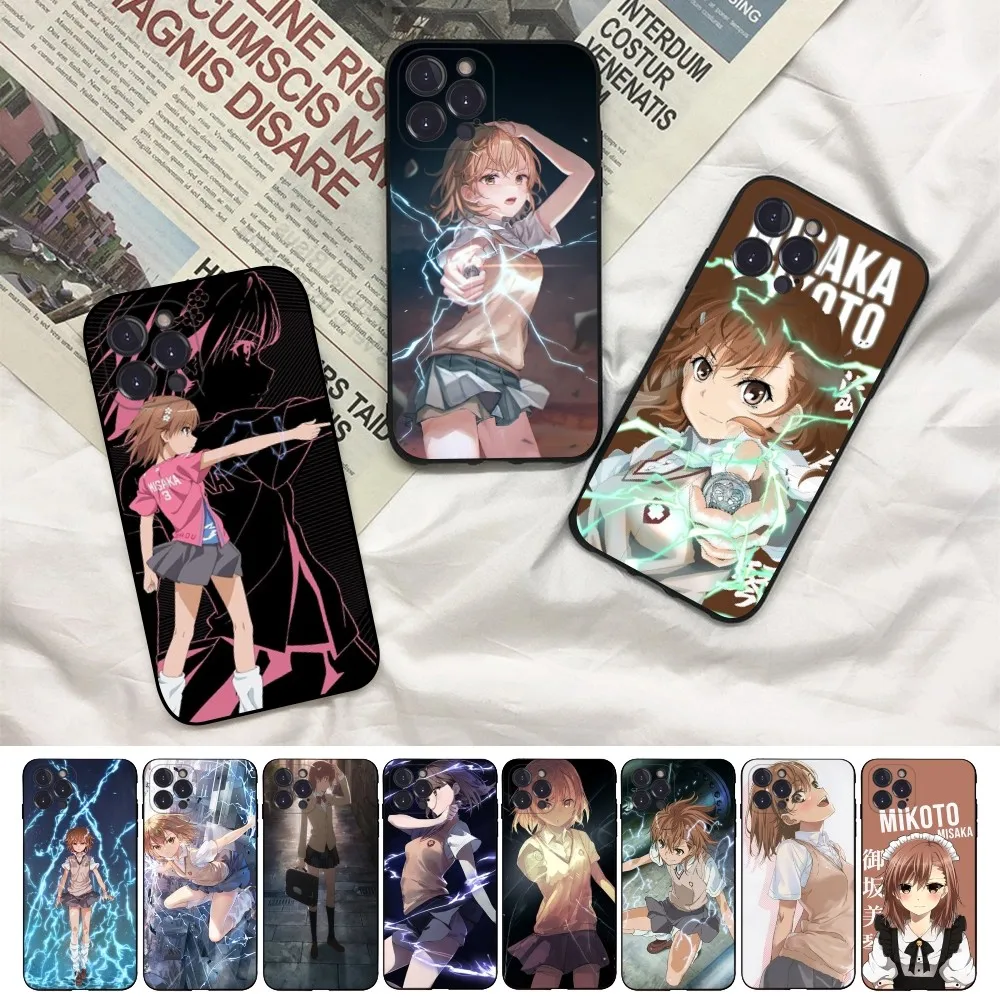 Mikoto Misaka Anime Phone Case for iPhone 8 7 6 6S Plus X SE 2020 XR XS 14 11 12 13 Mini Pro Max Mobile Case