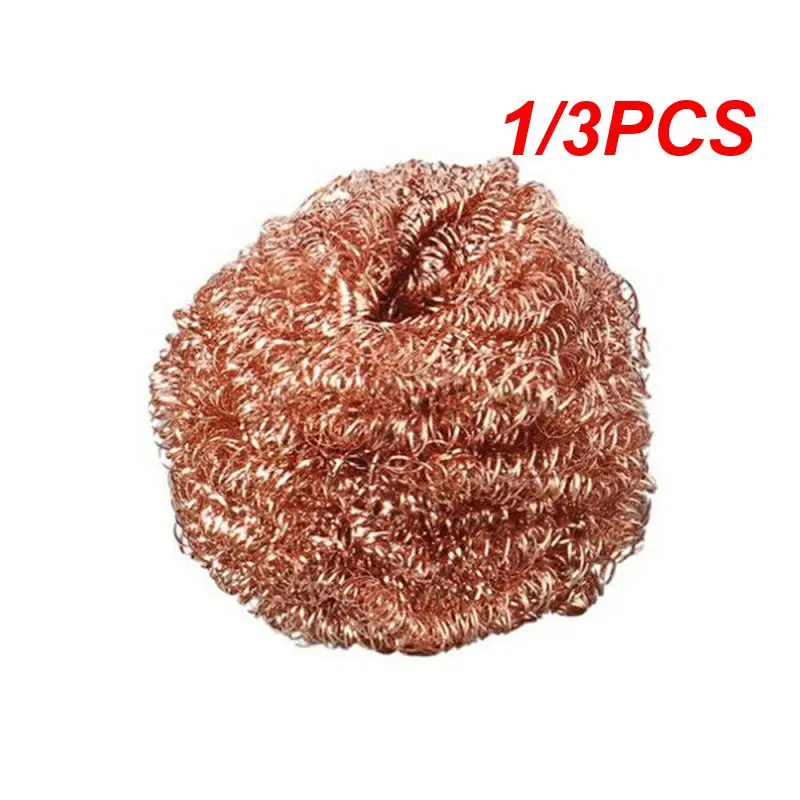 1/3PCS Copper Cleaning Wire Soldering Solder Iron Tip Sponge Balls Soldering Solder Iron Tip Cleaner Kitchen Cleaning