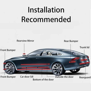 3D-Nano-Kohlefaserwagenband, Schwarz, Grenzschutz, Seitenspiegel, Anti-Kratzer, Kollisionsstreifen, wasserdichte Schutzfilm 8 Hauptverkaufsband 3D - №3