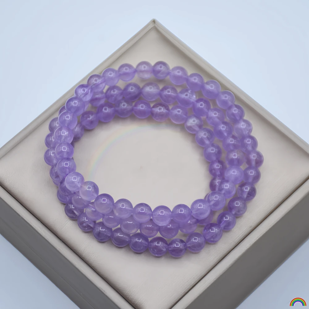 

Natural amethyst multi-strand bracelet, dreamy lavender, three-layered fragrant dream, elegant and minimalist bracelet, Rwbuy