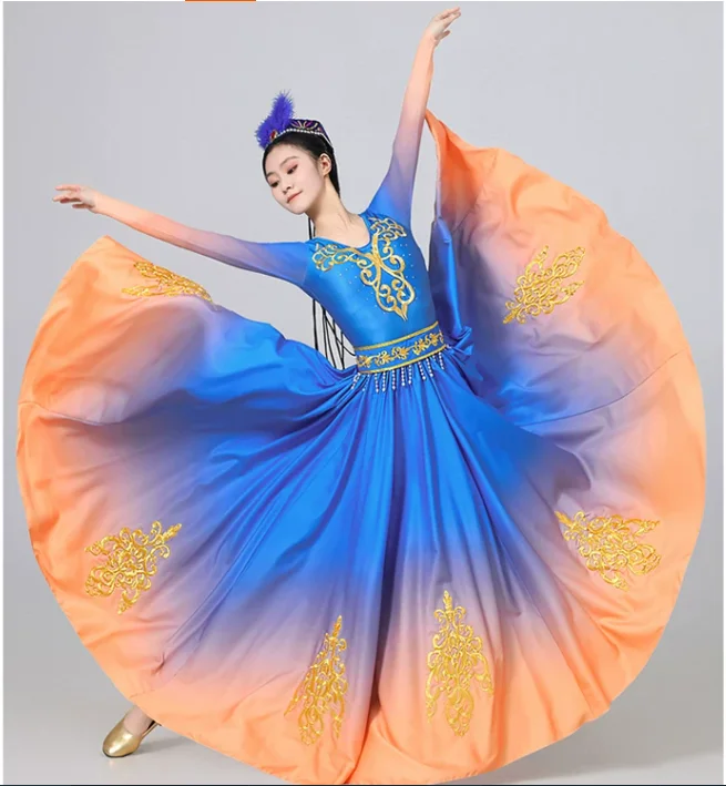 

Xinjiang Ethnic Dance Costume Festival Performance Classic Beautiful Princess Uyghur Performance Costume