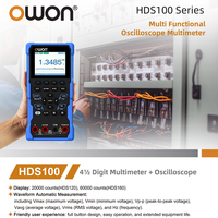 OWON HDS160 HDS120 True RMS Multimeter 60000Counts 1MHz 1CH 2.8in 18650 Lithium Battery AC DC Voltmeter Current Keypad Operation