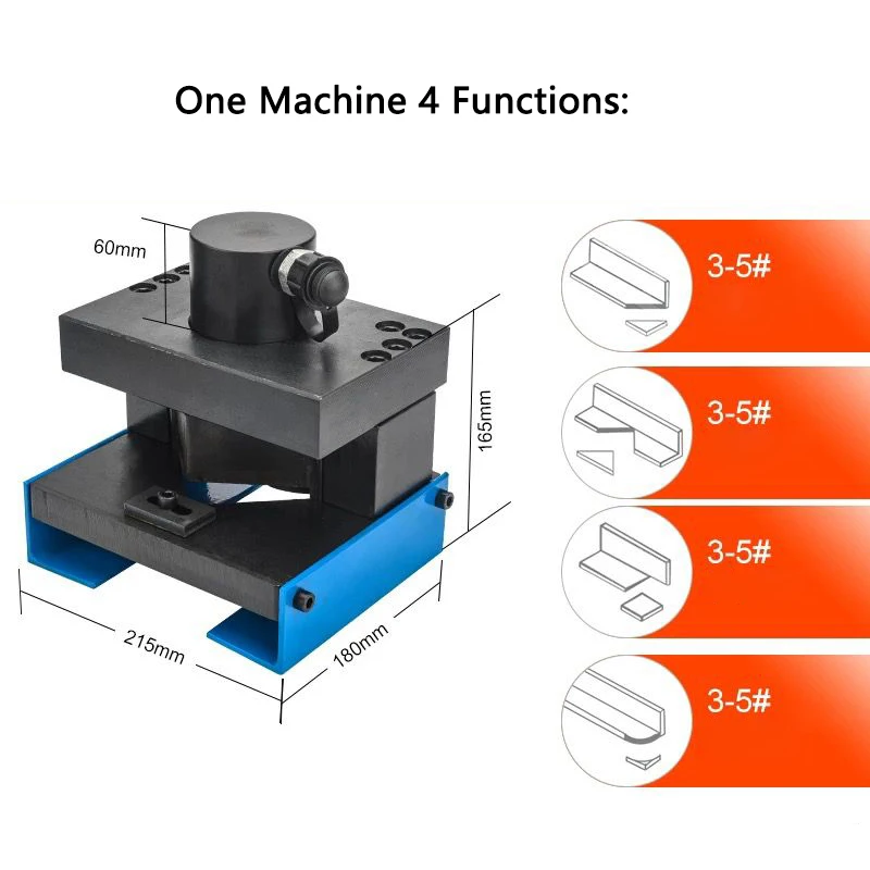 

Multi-Functional Angle iron Processing machine Hydraulic Angle Steel Cutter Oblique Angle Cutting 45 ° Right Angle Cutting 90 °