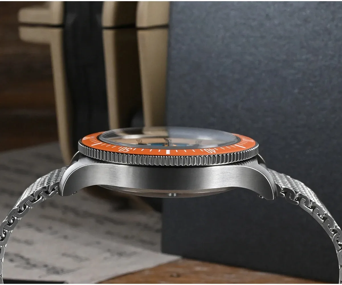 San Martin Men Dive Watch 40mm Automatic Mechanical Wristwatch 20ATM Waterproof Luminous NH35 Gradient Dial Ceramic Bezel